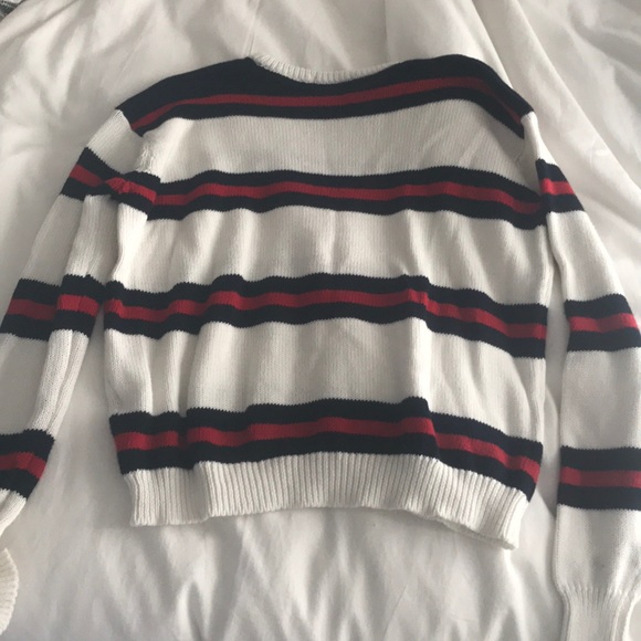 Red/blue and white striped brandy Melville sweater - Picture 3 of 3